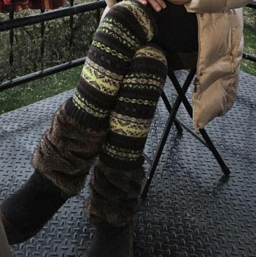 Leg Warmers for Women Long Wool Boot Warmer Thick Warm Leg Warmers for Winter - color: 4pairs