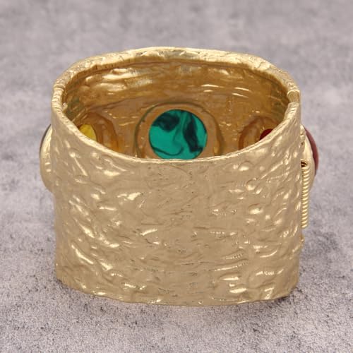 Gold Cuff Bracelet for Women Silver Beaded Bracelets Open Bangle Stackable Stretch Bead Bracelet Boho Jewelry Gifts for Wife Couple - style: Cuff Bracelet Jewelry