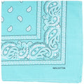 Raylarnia Bandana Multi-Purpose 100% Cotton Headbands for Women, 22 inch Paisley Cowboy Bandanas for Men - color: Mint