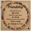 Inspirational Gifts Bracelets for Women: Mothers Day Birthday Gifts for Mom Women Friends Sister - Healing Natural Stone Beads Bracelets Thinking of you Get Well Soon Gift for Women - color: A-I JASPER STONE-FRIENDSHIP