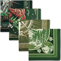 The Peacock Crew Premium Soft Cotton Bandanas Pack for Men and Women Paisley 22 x 22 inches - color: Pack of 4 Alpine Rangers 1