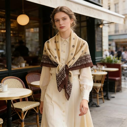41" Large Square Scarf Hairscarf Fashion Scarves Hair Wrapping Scarfs Night Sleeping Headscarf for Women B06 - color: B0619