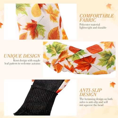 obeoby Fall Headbands for Women, Thanksgiving Knotted Headband Holiday Hairbands for Women Girls Autumn Festive Gift - color: Fall serise