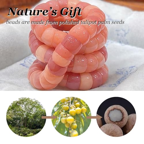 Fidget Bracelet Natural Bodhi Seeds Beaded Bracelets Zen Fidget Stretch Bracelets Alleviate Anxiety Stress Protection Healing Bodhi Jewelry Gifts for Women Men - color: B2:Fidget Bracelet