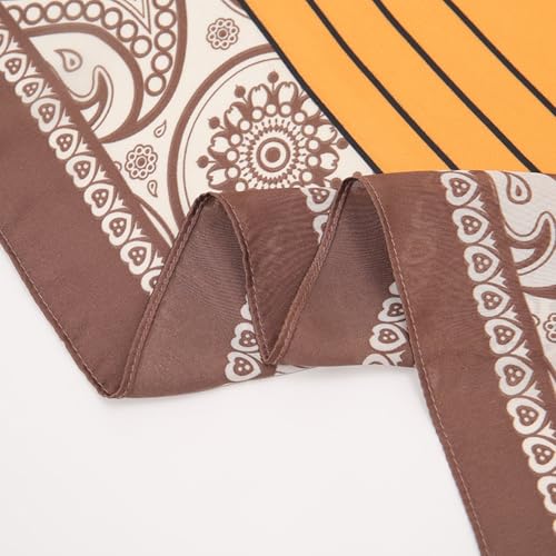 K-Elewon Large Square Scarf 43" Silk Scarf Fashion Scarves Silk Feeling Hair Wrapping Scarfs Night Sleeping Headscarf - color: Vb24