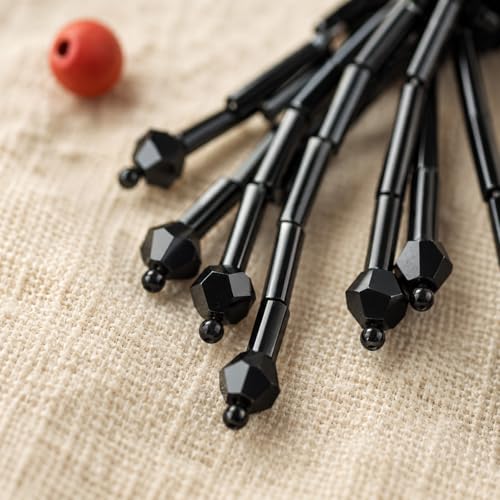 Native Beaded Tassel Earrings Boho,Fringe Drop Statement Seed Bead Tribal Dangle Earrings for Women - color: black