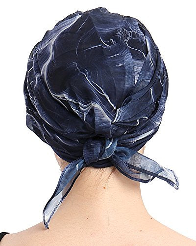 Chemo Headwear Turbans for Women Long Hair Head Scarf Headwraps Cancer Hats - color: Flying Leather