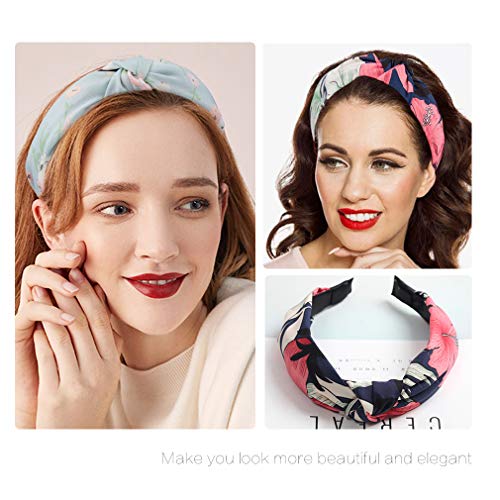 Wide Knotted Headbands for Women - 12 Pack Boho Hair Accessories, Elastic Turban Bandeau for Washing Face - color: headbands 10