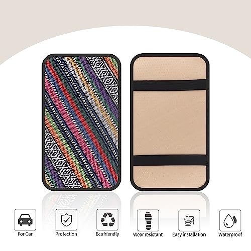 Car Center Console Cover,Boho Car Accessories Car Armrest Box Pad for Comfortable Support,Universal Armrest Cover for Car Truck SUV Center Console,Car Decorations Interior Aesthetic (Armrest cover-B) - color: Armrest cover-B