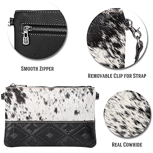 Montana West Western Purse for Women Crossbody Bag Wristlet Clutch Purse - color: Black Embossed Pattern