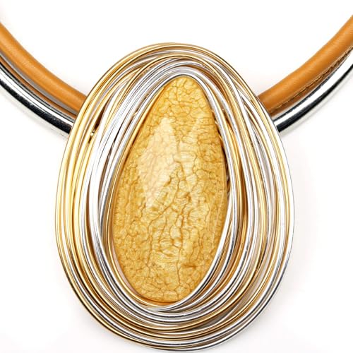 Ethnic Crystal Rhinestone Pendant Necklace Earrings Set Women Handmade Tribal Collar Choker Chunky Metal Bib Rope Chain African Statement Jewelry Set - color: NXR1484-yellow