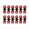 VOCOSTE 12 Pcs Mini Hair Claw Clip, Small Rhinestone Hair Clips, Metal Little Hair Clips for Women and Girl Flower Hair Accessories, Red - color: Red