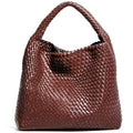 Geelyda Woven Tote Bag for Women with Purse, Fashion Shoulder Hobo Underarm Bags, Large Woven Handmade Work Commuter Day Bags - color: Coffee
