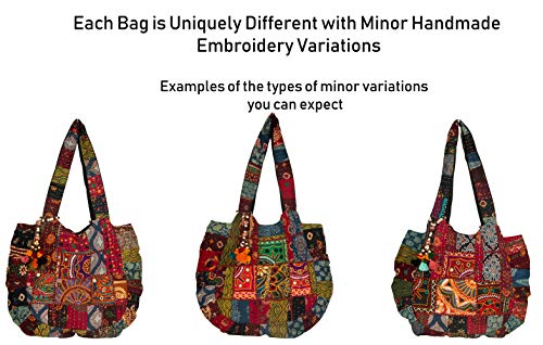 Red Colorful Large Women Shoulder Bag Tote Market School Laptop Daily Casual Everyday Comfortable Boho | Colorful
