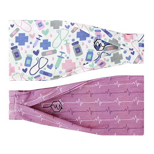 Maven Thread Wide Workout Headbands for Women – Non-Slip Sweatbands for Gym, Running & Yoga - color: Nightingale