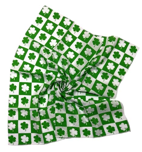 Shanlin Unisex Floral Cotton Square Scarf Bandanas 22x22 inch - color: Shamrock-green