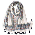 WZX Boho Scarf for Women, 70"x35" Large Lightweight Shawl Wrap for Travel, Sun Protection, Office & All-Season Wear - color: 015