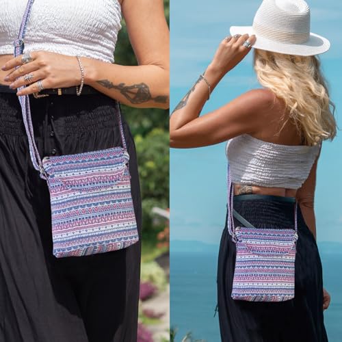Satchel Saddle Pocket Swing pack Bag Collection Messenger Shoulder Bag Travel Purse Wallet - color: Multiple Pattern P