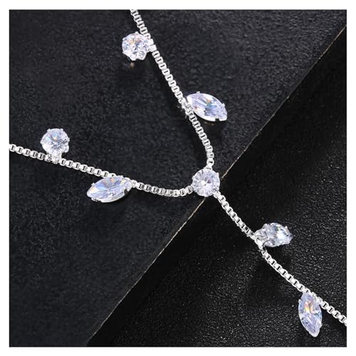 Summer Barefoot Sandals Foot Chain Jewelry Anklet Bracelet Crystal Toe Ring Anklets Bridal Rhinestone Foot Chain Jewelry for Women - color: Silver