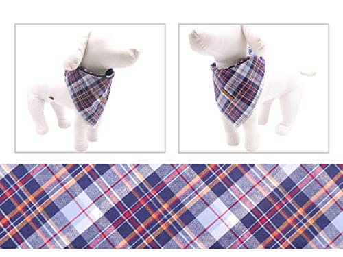 Lionet Paws Dog Bandana Washable Cotton Handkerchief Scarf Triangle Bandana for Small Medium Large Dogs DarkBlue - color: DarkBlue, size: Small (Pack of 1)