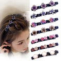 Hair Clips for Styling - 7PCS Crystal Stone Braided Hair Clips, Double-Layer Star and Flower Clips for Women and Girls, Sparkling Rhinestone Duckbill Clips, Non-Slip Hair Accessories (FlaSloth)