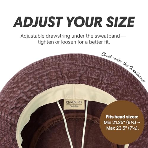Hot Summer Bucket Hat - Trendy Cotton Sun Hat for Beach, Golf, Fishing - Fun Outdoor Vacation Boonie for Men and Women - color: Berry