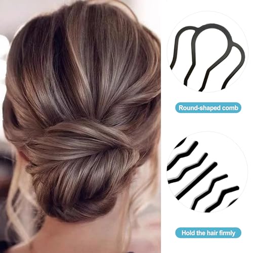 CoguZed 7-Piece Metal Hair Forks Set – U-Shaped chignon hair pin for Thick & Fine Hair, Chignon & French Twist Updo Accessories