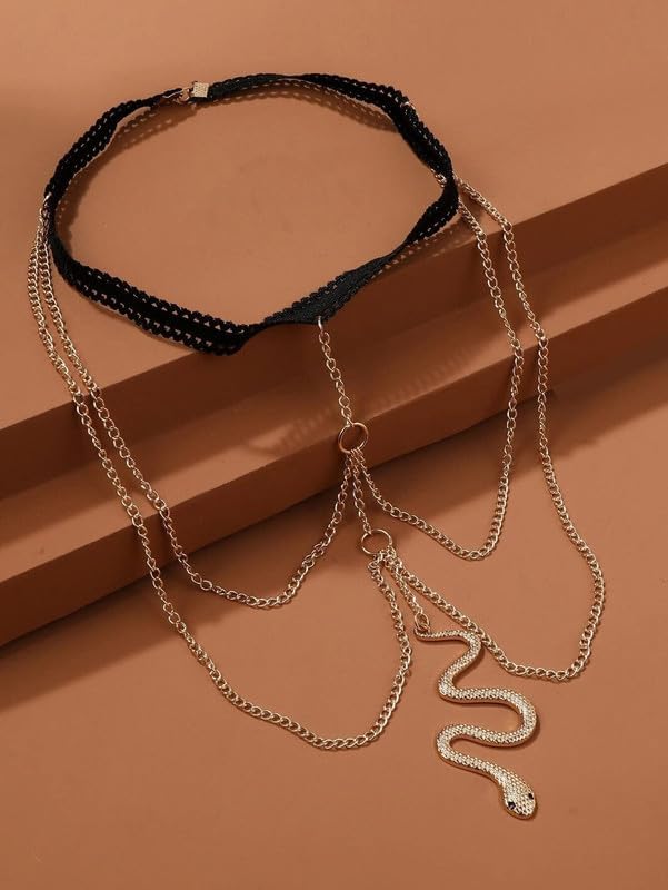 Gold Rhinestone Body Chain Jewelry Adjustable Thigh Harness Accessory for Summer Dresses Beach Vacations - color: A