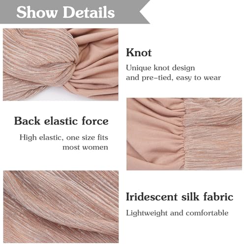 XYIYI Chemo Headwear Turban for Women, Cancer Patients Head Wrap Cover Hat for Hair Loss - color: Nude Pink
