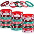 24 Packs Happy Mother’s Day Silicone Bracelets Party Supplies Thank You Mom Motivational Rubber Wristbands Best Mom Birthday Themed Party Favors Award Gifts Bulk of Bracelets Goodie Bag Stuff