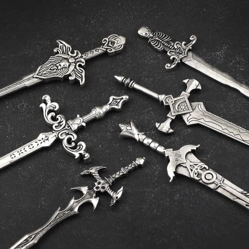 6PCS Gothic Sword Hair Pins for Women, Metal Hair Sticks Set, Fantasy Decorative Hair Pins for Bun Updo, Medieval Renaissance Hair Accessories, Hair Sticks for Long Thick Hair - color: Design-11
