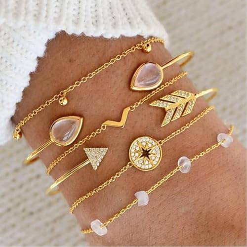 NEWITIN 69 Pieces Gold Jewelry Set for Women Fashion Costume Jewelry Gold Plated Necklace Bracelet Earrings Set for Women - color: Gold Jewelry Set