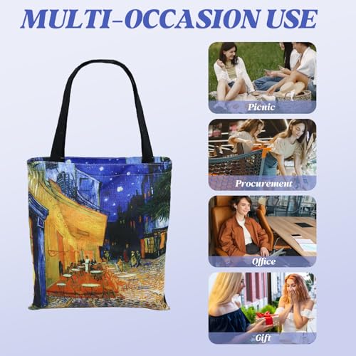 Canvas Tote Bag for Commuting, Foldable Travel Tote Bag Beach Bag Reusable Grocery Bags for Men Women, 13.4 x 14.2 Inch - color: B-fair