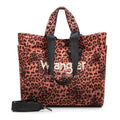 Montana West Wrangler Large Tote Bag for Women Designer Leopard Print Purse for Travel Work Gym - color: Pink