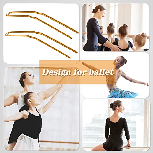 Waydress 36 Pieces U Shaped 3 Inches Hair Pins Ballet Buns Bobby Metal U Pins for Bun Updo Bun Women Lady Thick Thin Long Curly Hair(Orange) - color: Gold, size: 3 Inch