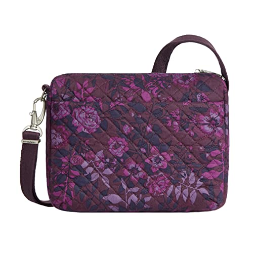 Travelon Anti-Theft Classic Small East/West Crossbody - color: Wine Rose