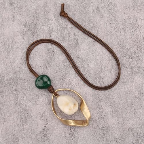 Chunky Necklace for Women Boho Pendant Necklace Statement Western Choker Necklaces for Women Vintage Bohemian Jewelry - style: Casual Pendant Necklace