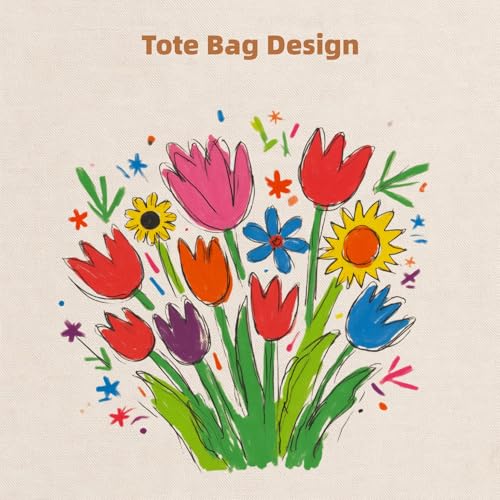 Canvas Tote Bag with Zipper for Women, Aesthetic Tote Bag with Pocket for Vacation, Shopping, Travel, Beach - style: Flowers