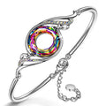 Kate Lynn "Rise From the Ashes" Phoenix Bracelet Made with Crystals from Austria, Adjustable Bangle Bracelet for Women 7"+2", Packaged with Jewelry Box, Birthday Gift for Women, Symbol of Luck and Renewal - color: Iridescence