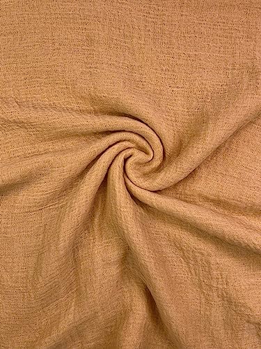 Humble Hilo Womens Woven Bohemian Style Gauze Scarf,Shawl, Head Wrap Fringed Edge Lightweight, Long Folds Small - color: Caramel