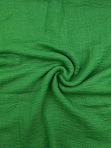 Humble Hilo Womens Woven Bohemian Style Gauze Scarf,Shawl, Head Wrap Fringed Edge Lightweight, Long Folds Small - color: Lime