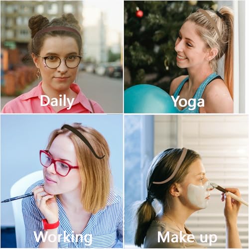 10 Pack Headbands Designed for Eyewear Flex No Pressure Hairbands for Women Comfortable Plastic Headbands with Teeth - color: 10 PCS-Matte|Multicolors