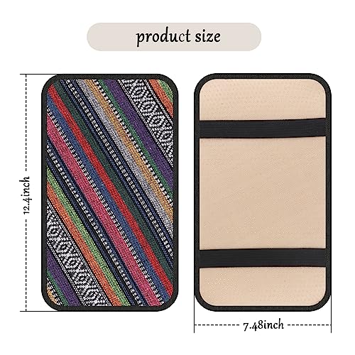 Car Center Console Cover,Boho Car Accessories Car Armrest Box Pad for Comfortable Support,Universal Armrest Cover for Car Truck SUV Center Console,Car Decorations Interior Aesthetic (Armrest cover-B) - color: Armrest cover-B