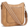 BOSTANTEN Crossbody Bags for Women Trendy Vegan Leather Guitar Strap Purse for Spring Travel - color: A03-tan
