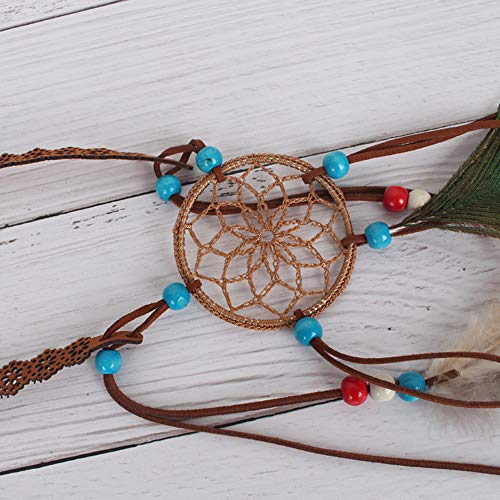 WLBON Halloween Boho Feather Headband Hippie Indian Hair Hoops Bands Tassel Bohemian Headpiece Hairband Women Christmas Wedding Holiday Festival Masquerade Cosplay Dress Up Birthday Party Accessories - color: Dreamcatcher