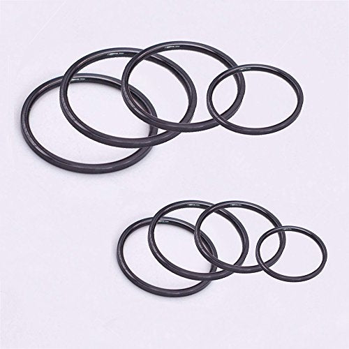 8pcs 1MM Thin Stainless Steel Knuckle Midi Stacking Rings for Women Plain Band Comfort Fit - color: Flat - Black 8pcs(size 3 to 10)