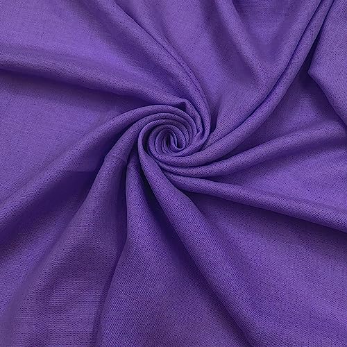 woogwin Women's Cotton Scarves Lady Light Soft Fashion Solid Scarf Wrap Shawl - color: Dark Purple