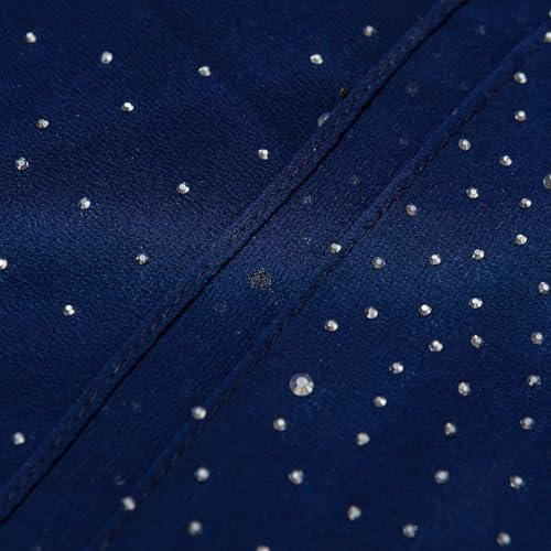 Shawls and Wraps for Evening Dresses Sheer Chiffon Women Elegant Soft Silky Sparkly Wedding Bridal Scarf - color: Navy C