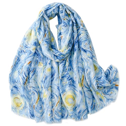 WZX Boho Scarf for Women, 70"x35" Large Lightweight Shawl Wrap for Travel, Sun Protection, Office & All-Season Wear - color: 018