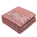 Classic Paisley Bandanas - 3 Pack Gift Set, 100% Cotton, 22x22 Inches - color: Light Pink